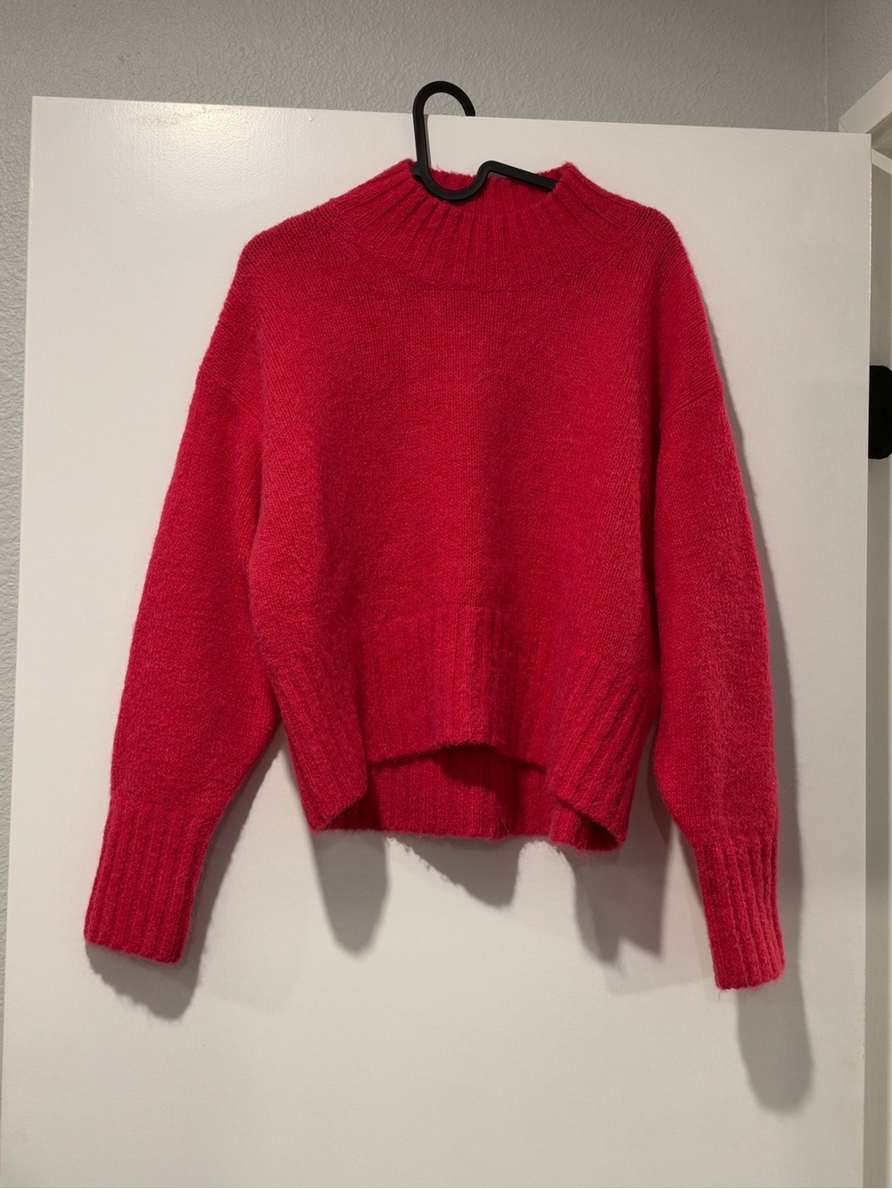 Cos pink wool Mock Neck Knit Sweater - Picture 2 of 6